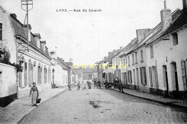 ancienne carte postale de Lens Rue du Séwoir