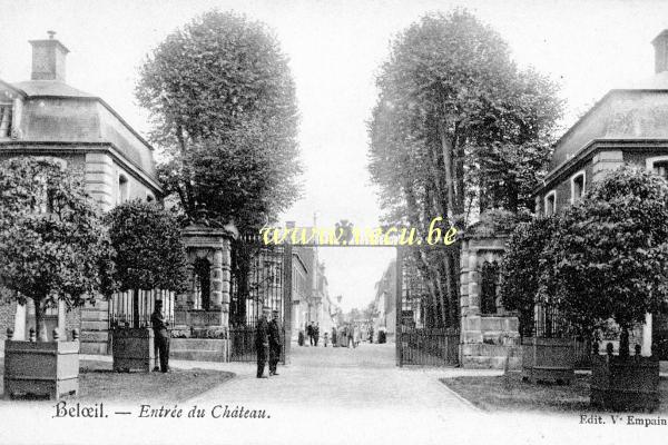 ancienne carte postale de Beloeil Entrée du Château