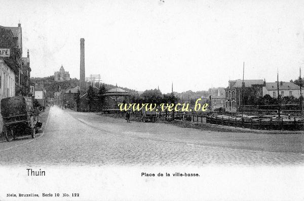 ancienne carte postale de Thuin Place de la ville -basse