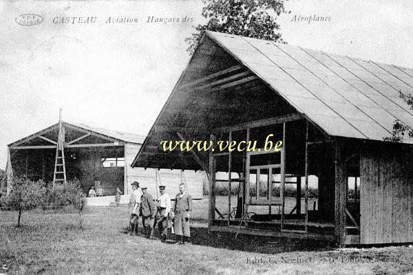 ancienne carte postale de Cambron-Casteau Hangars des Aéroplanes