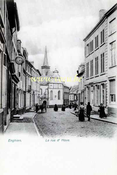 ancienne carte postale de Enghien La rue d'Hove