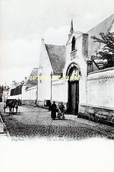 ancienne carte postale de Enghien La rue des Capucines
