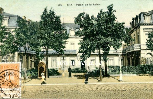 ancienne carte postale de Spa Palais de la Reine