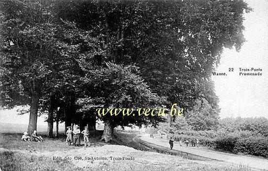 ancienne carte postale de Trois-Ponts Trois-Ponts promenade - Wanne