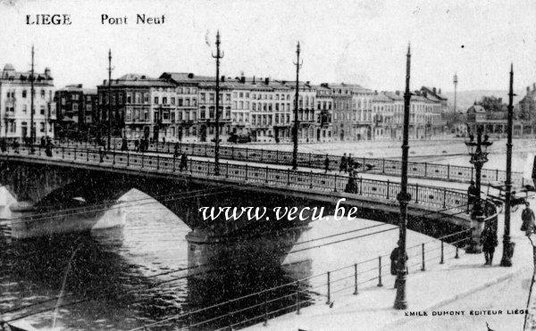 ancienne carte postale de Liège Pont Neuf