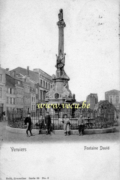 ancienne carte postale de Verviers Fontaine David