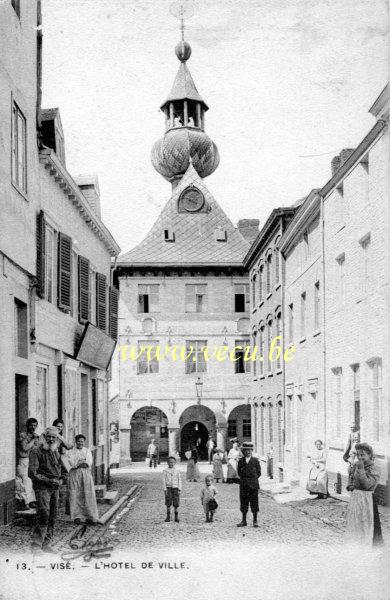 ancienne carte postale de Visé L'Hôtel de Ville