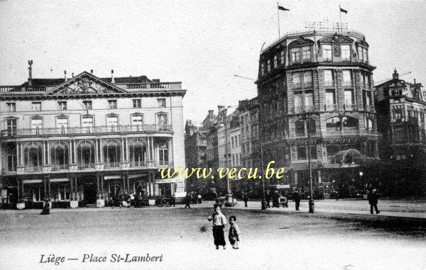 ancienne carte postale de Liège Place St Lambert