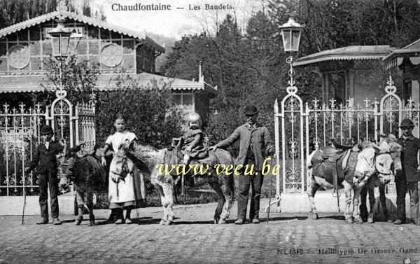 ancienne carte postale de Chaudfontaine Les Baudets
