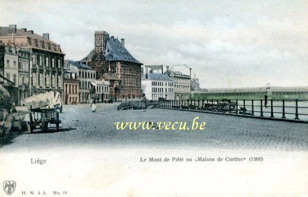ancienne carte postale de Liège Le mont de piété  ou 