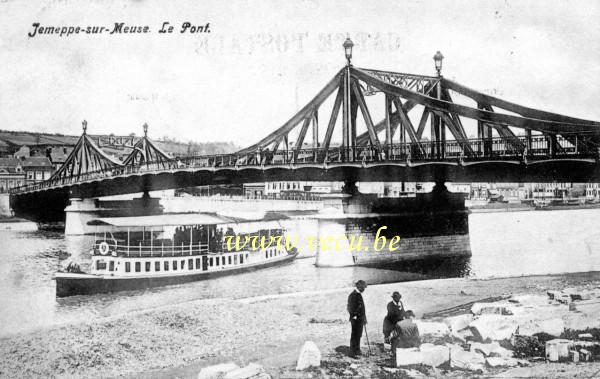 ancienne carte postale de Jemeppe-sur-Meuse Le pont