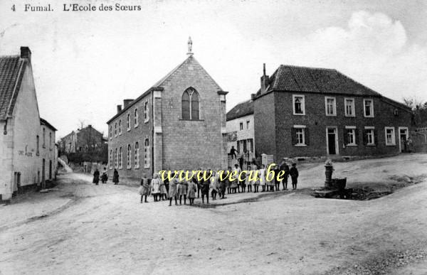 ancienne carte postale de Fumal L'école des sœurs