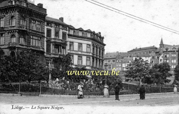 ancienne carte postale de Liège Le square Notger