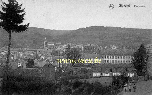 ancienne carte postale de Stavelot Panorama