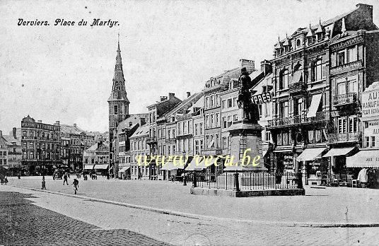 ancienne carte postale de Verviers Place du Martyr