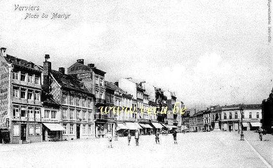 ancienne carte postale de Verviers Place du Martyr