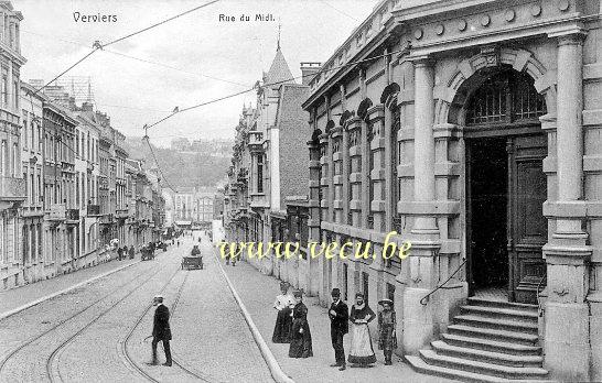 ancienne carte postale de Verviers Rue du Midi