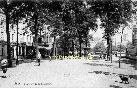 ancienne carte postale de Liège Boulevard de la Sauvenière