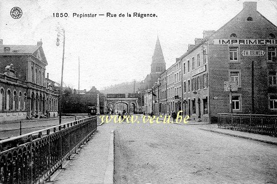 ancienne carte postale de Pepinster Rue de la Régence