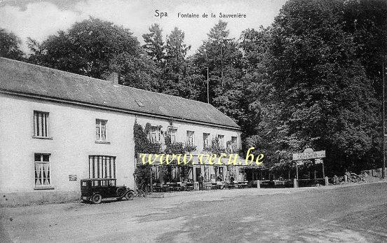 ancienne carte postale de Spa Fontaine de la Sauvenière