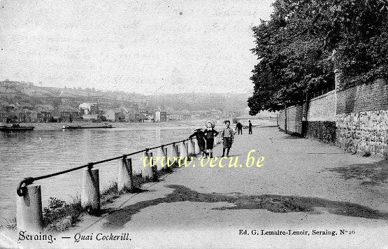 ancienne carte postale de Seraing Quai de Cockerill