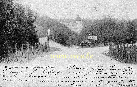 ancienne carte postale de La Gileppe Souvenir du Barrage de le Gileppe - (Hôtel Restaurant)