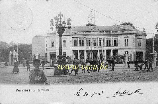 ancienne carte postale de Verviers L'Harmonie