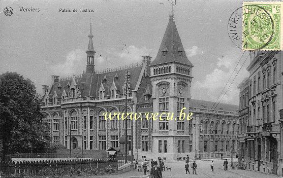 ancienne carte postale de Verviers Palais de Justice