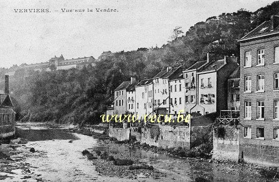 ancienne carte postale de Verviers Vue sur la Vesdre