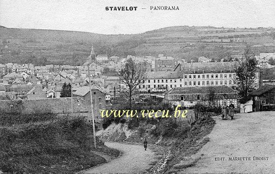 ancienne carte postale de Stavelot Panorama