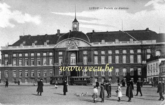 ancienne carte postale de Liège Palais de Justice