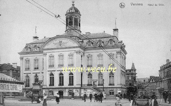 ancienne carte postale de Verviers Hôtel de ville