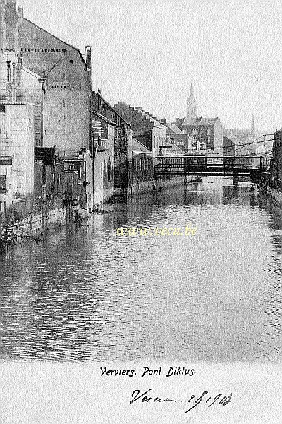 ancienne carte postale de Verviers Pont Diktus
