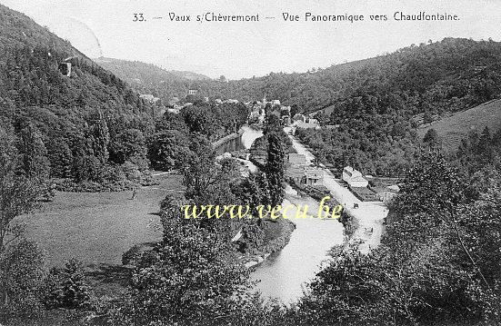 ancienne carte postale de Vaux Vaux s/Chèvremont - Vue panoramique vers Chaudfontaine