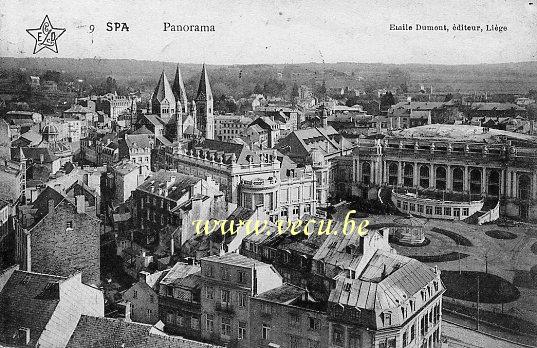 ancienne carte postale de Spa Panorama