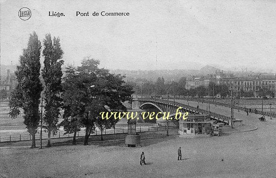 ancienne carte postale de Liège Pont du Commerce