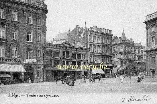 ancienne carte postale de Liège Théatre du Gymnase