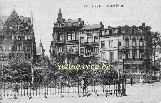 ancienne carte postale de Liège Square Notger