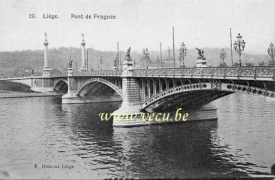 ancienne carte postale de Liège Pont de Fragnée