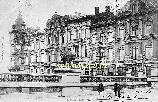 ancienne carte postale de Liège L'Agriculteur