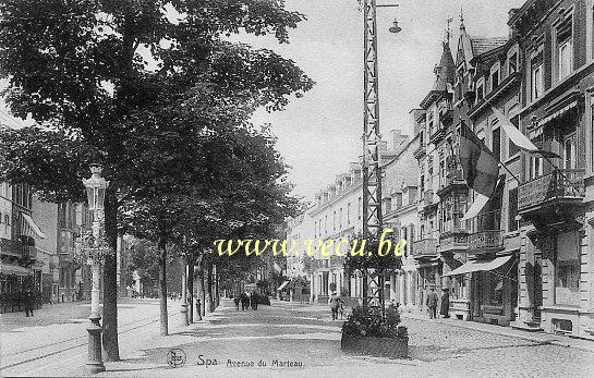 ancienne carte postale de Spa Avenue du Marteau