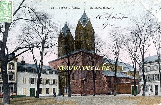 ancienne carte postale de Liège Eglise Saint-Barthelemy