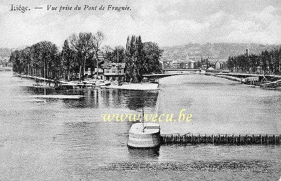 ancienne carte postale de Liège Vue prise du pont de Fragnée