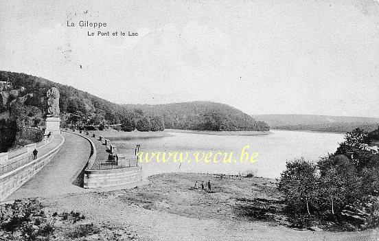 ancienne carte postale de La Gileppe Le Pont et le Lac
