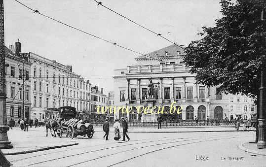 ancienne carte postale de Liège Le Théatre