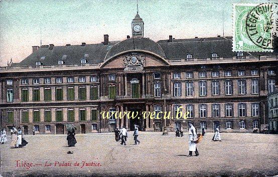 ancienne carte postale de Liège Le Palais de Justice