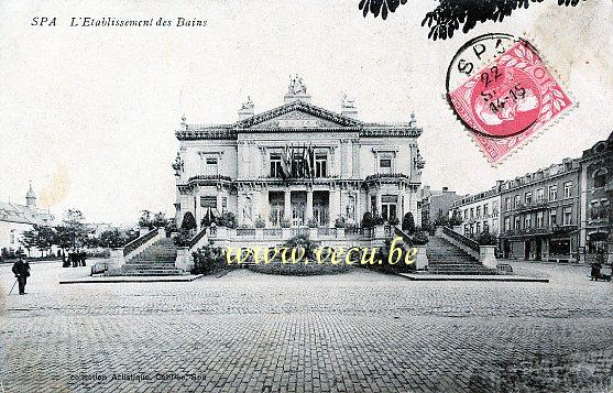 ancienne carte postale de Spa L'Etablissement des Bains