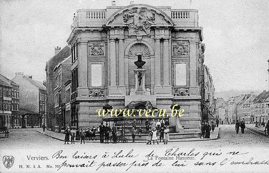 ancienne carte postale de Verviers La Fontaine Hauzeur