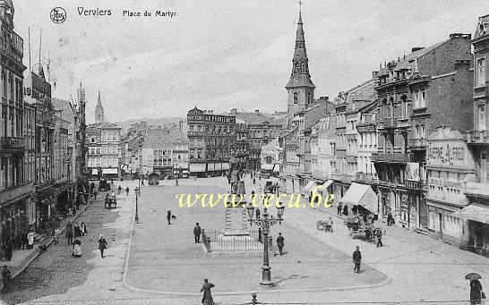 ancienne carte postale de Verviers Place du Martyr