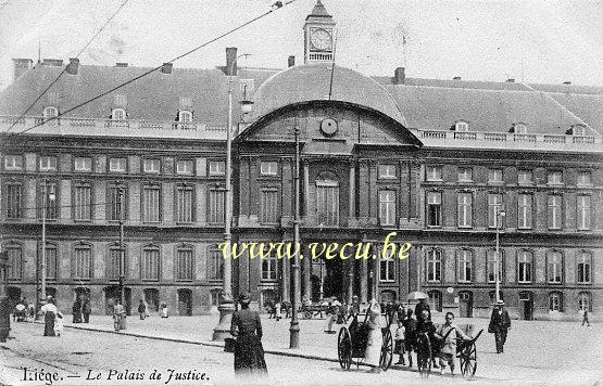ancienne carte postale de Liège Le Palais de Justice